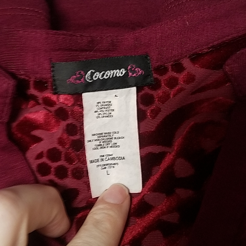 Maroon button up - Picture 6 of 6